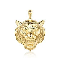 10K Yellow Gold Tiger Pendant