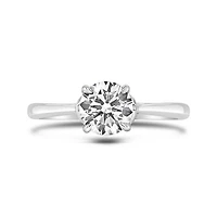 14K White Gold Lab Grown 1.00CT Diamond Solitaire Ring