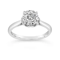 14K White Gold Lab Grown Solitaire 1.50CT Diamond Ring