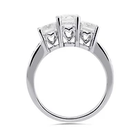 Sterling Silver Created White Sapphire Ring