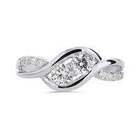 Sterling Silver Created White Sapphire Ring