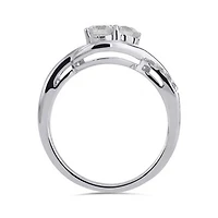 Sterling Silver Created White Sapphire Ring