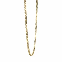 Stainless Steel 22" 3.3mm Gold-plated Polished Curb Chain