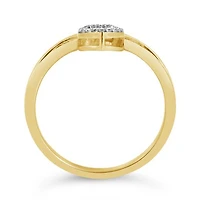10K Yellow Gold 0.05CTW Diamond Heart Ring
