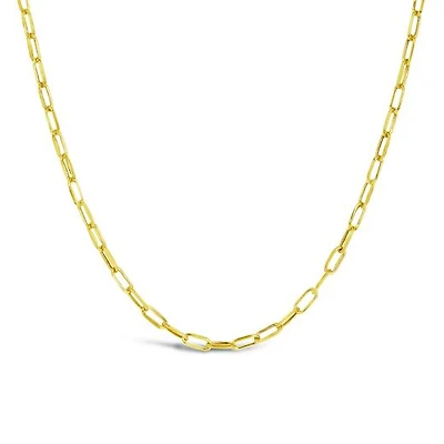 10K Yellow Gold 24" 2.4mm Paper Clip Chain