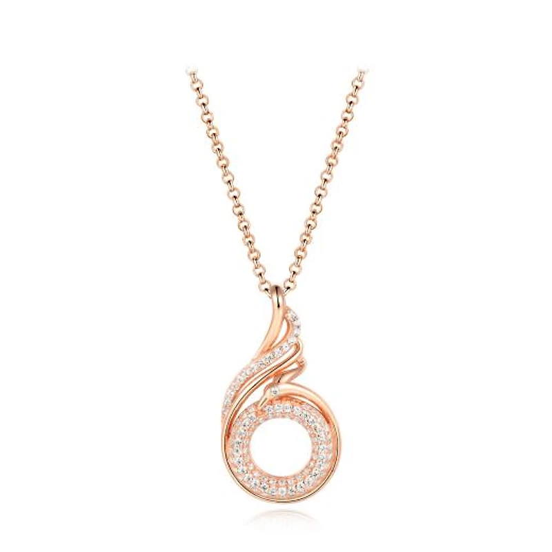 Sterling Silver Cubic Zirconia Phoenix Pendant