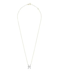 10K Yellow Gold Pisces 0.10CTW Diamond Pendant