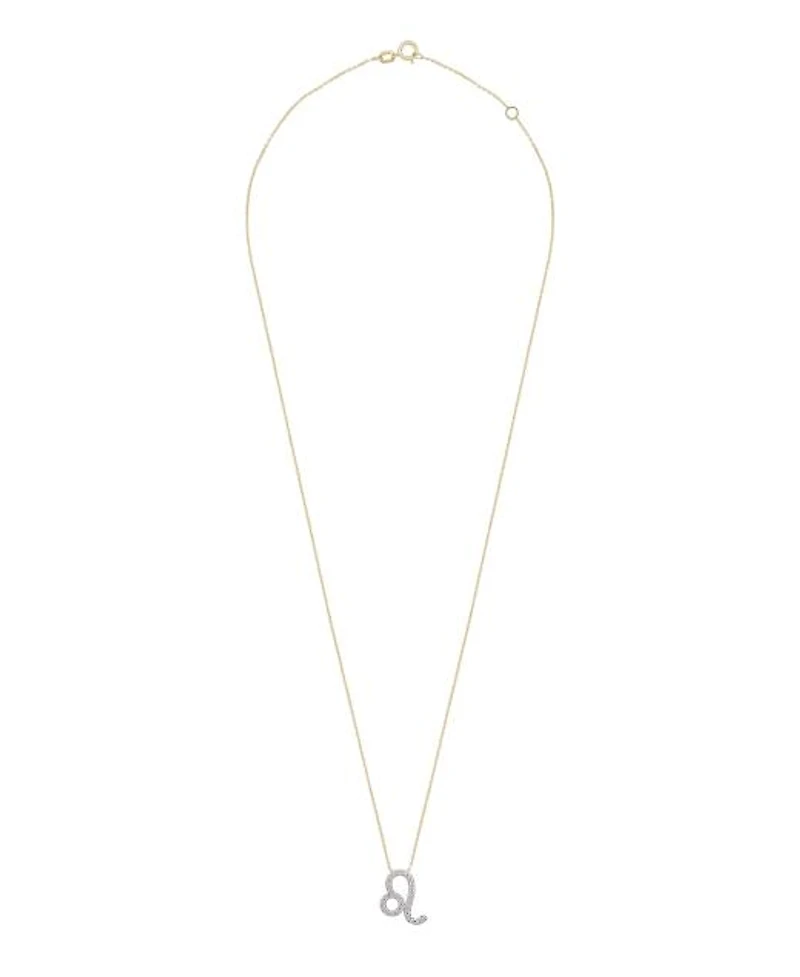 10K Yellow Gold Leo 0.10CTW Diamond Pendant