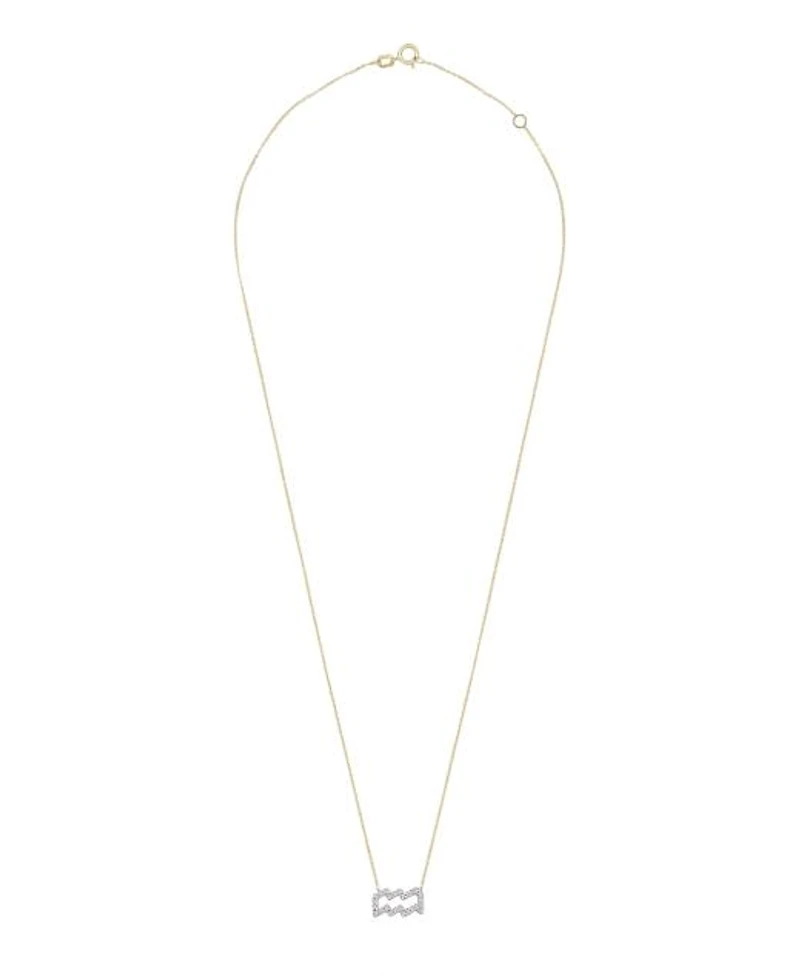 10K Yellow Gold Aquarius 0.10CTW Diamond Pendant