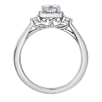 Charmed By Richard Calder 14K White Gold 1.02CTW Princess Cut Diamond Ring