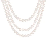 100" Endless 7-8mm White Freshwater Pearl Necklace