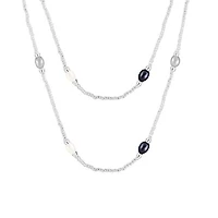 36" Endless 7-8mm Freshwater Pearl Necklace with Glass Beads