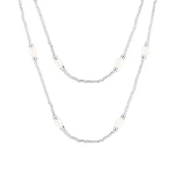 36" Endless 7-8mm Freshwater Pearl Necklace with Glass Beads