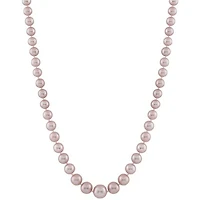 14K Yellow Gold 4-8mm Pink Freshwater Pearl 18" Necklace