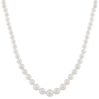 14K Yellow Gold 4-8mm White Freshwater Pearl 18" Necklace