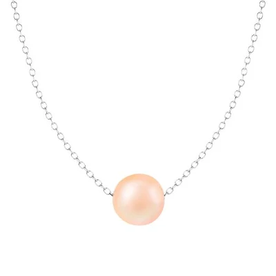 Sterling Silver 10mm Freshwater Pearl 17" Necklace