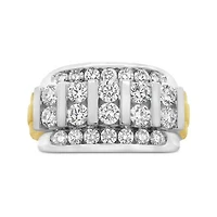 10K White and Yellow Gold Lab Grown 2.94CTW Diamond Band