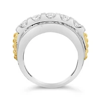 10K White and Yellow Gold Lab Grown 2.94CTW Diamond Band