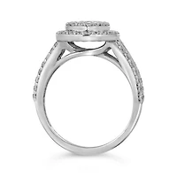 10K White Gold 1.00CTW Diamond Pear Shape Fashion Ring