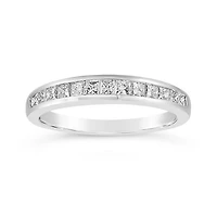 10K White Gold Princess Cut 0.50CTW Diamond Band