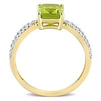 Julianna B 14K Yellow Gold Peridot & Diamond Ring