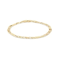 10K Yellow Gold 7.25" Chain Bracelet