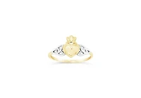 10K Yellow and White Gold Celtic Ring