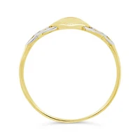 10K Yellow and White Gold Celtic Ring
