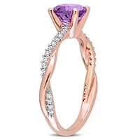 Julianna B 14K Rose Gold Amethyst & Diamond Fashion Ring