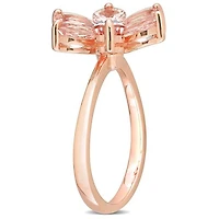 Julianna B 10K Rose Gold Morganite & Diamond Ring