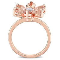 Julianna B 10K Rose Gold Morganite & Diamond Ring