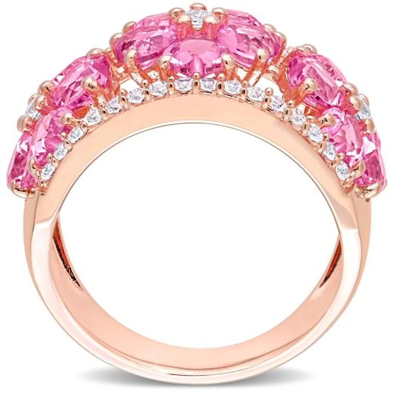 Julianna B Sterling Silver Created Sapphire & Created White Sapphire Ring