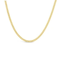 10K Yellow Gold 18" 1.5mm Diamond Cut Curb Chain