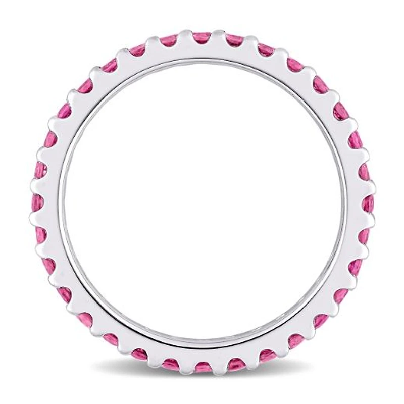 Julianna B 10K White Gold Pink Tourmaline Eternity Ring