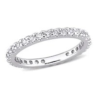 Julianna B 10K White Gold White Topaz Eternity Ring
