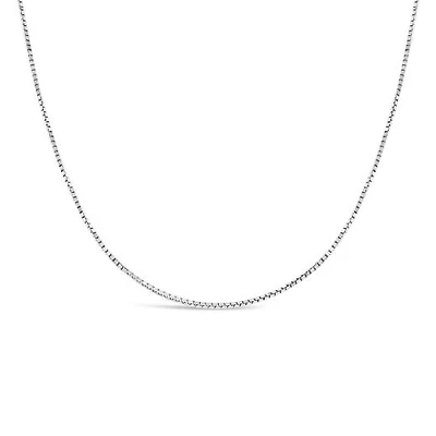 10K White Gold 18" 0.9mm Box Chain