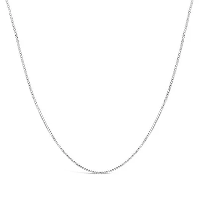 10K White Gold 18" 1.05mm Diamond Cut Curb Chain