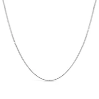 10K White Gold 16" 1.05mm Diamond Cut Curb Chain