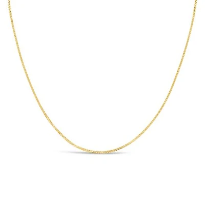 10K Yellow Gold 22" 0.8mm Box Chain