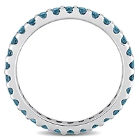 Julianna B 10K White Gold London Blue Topaz Eternity Ring