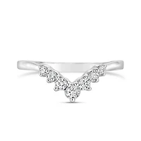 14k White Gold 0.33CTW Diamond Contour Band