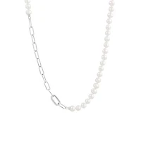 Sterling Silver 8-9mm Freshwater Pearl 22" Necklace
