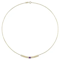 Julianna B 10K Yellow Gold Octagon Amethyst Necklace