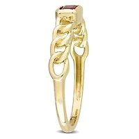 Julianna B 10K Yellow Gold Octagon Garnet Ring