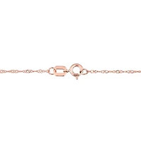 Julianna B 10K Rose Gold Oval Amethyst and Diamond Necklace