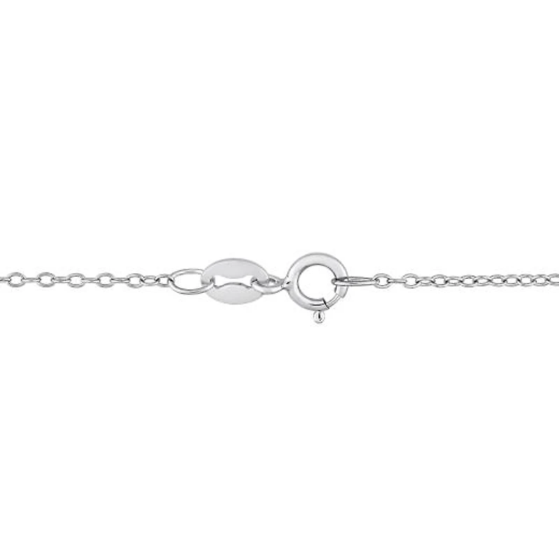 Julianna B Sterling Silver Topaz 18" Graduated Open Circle Pendant