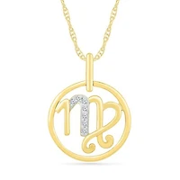 10K Yellow Gold Virgo Diamond Pendant