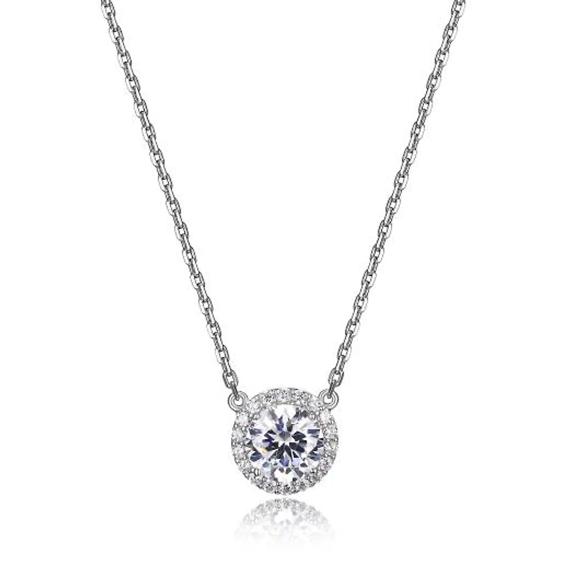 Reign Round Halo Necklace