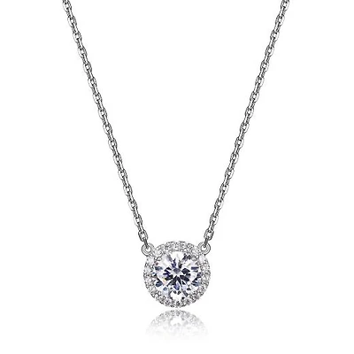 Reign Round Halo Necklace