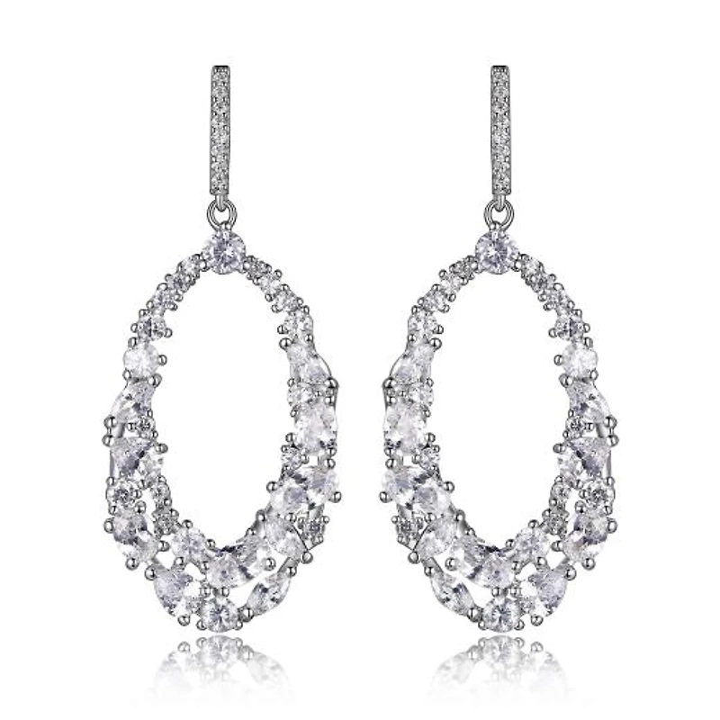 Reign Oval Cluster Earrings
